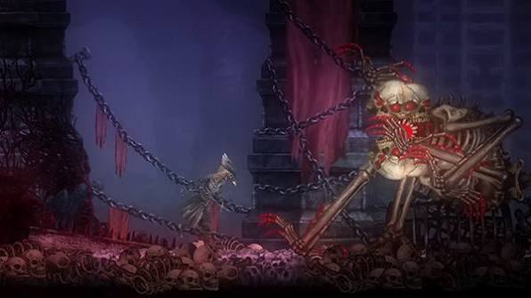 A clockwork mechanical knight holding a lantern in Copper Vigil